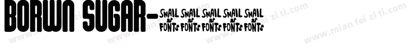 borwn sugar字体转换